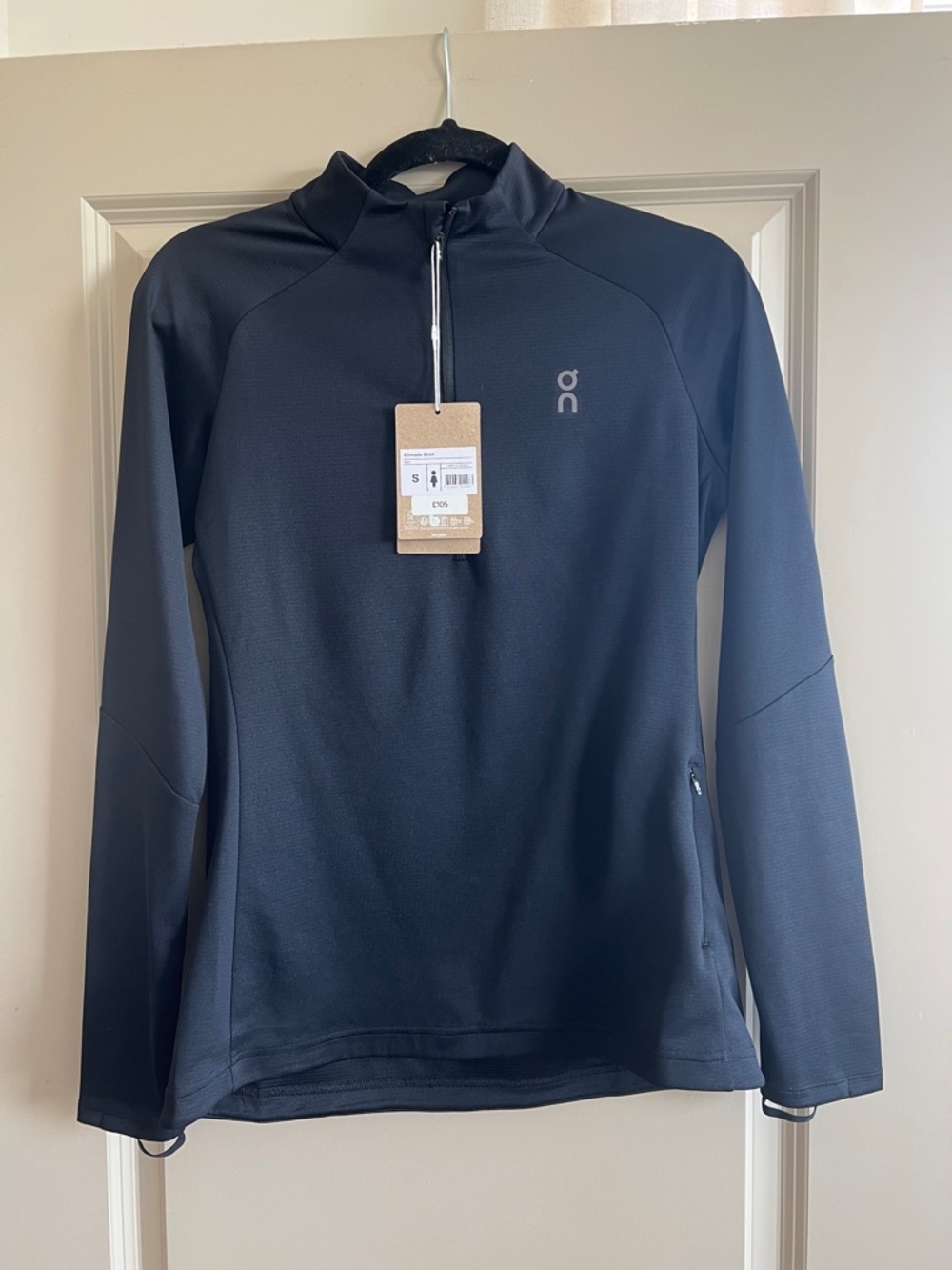 On Running Black Performance Close-Fit Top with Branded Tag